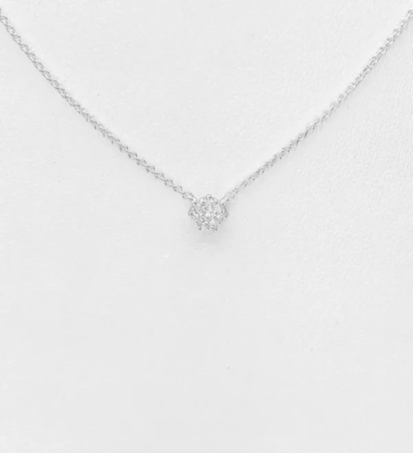 PREMIUM COLLECTION | Ava -hopeakaulakoru kirkkaalla riipuksella