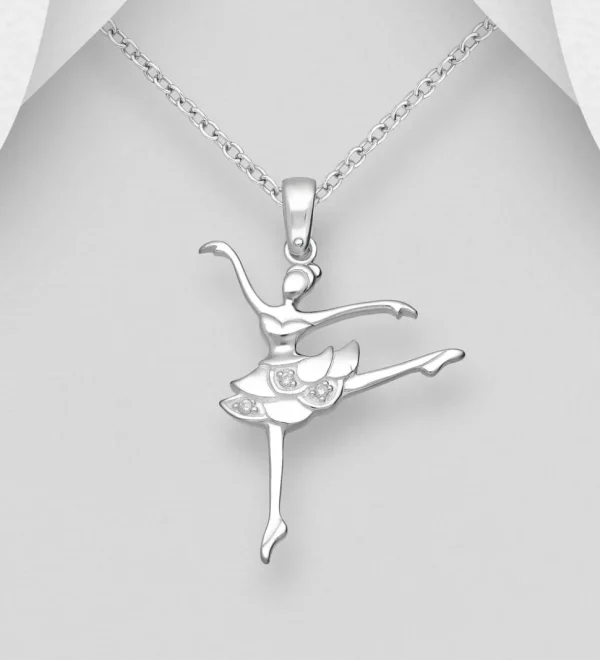 PREMIUM COLLECTION | Ballerina -kirkaskivinen hopeariipus