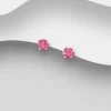 PREMIUM COLLECTION | Basic 4mm CZ -hopeiset pinkit nappikorvakorut
