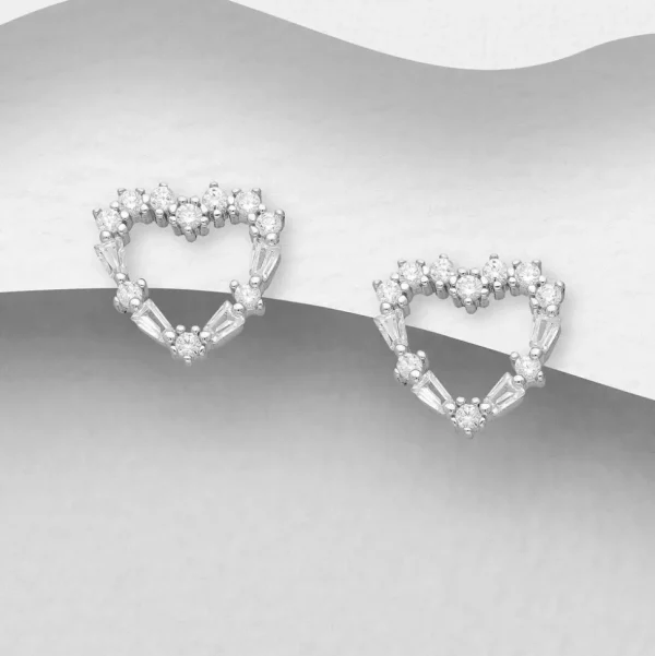 PREMIUM COLLECTION | Emmy -hopeiset sydännapit kristalleilla