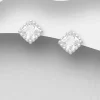 PREMIUM COLLECTION | Ilse -hopeiset kirkkaat nappikorvakorut