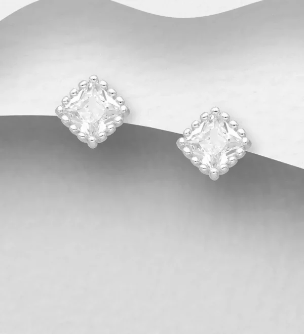 PREMIUM COLLECTION | Ilse -hopeiset kirkkaat nappikorvakorut