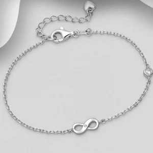 PREMIUM COLLECTION | Infinity -hopeinen rannekoru ikuisuus symbolilla