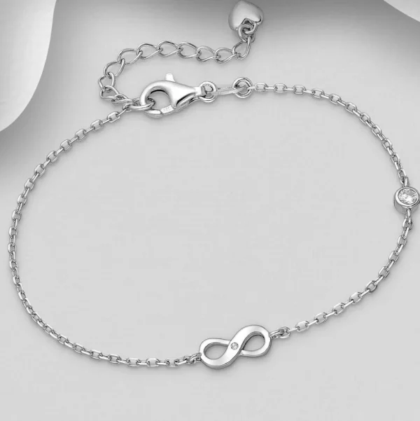 PREMIUM COLLECTION | Infinity -hopeinen rannekoru ikuisuus symbolilla