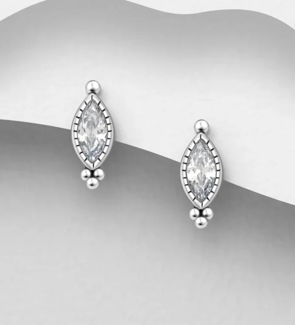 PREMIUM COLLECTION | Irene -hopeiset kirkkaat nappikorvakorut