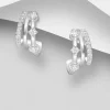 PREMIUM COLLECTION | Isabelle -hopeiset kirkkaat rengaskorvakorut