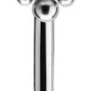 PREMIUM COLLECTION | Kaareva barbell sievällä koristeella (hopea)