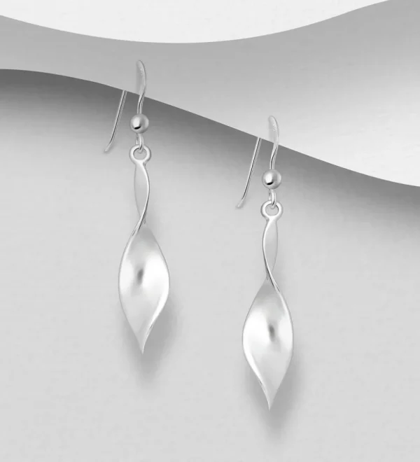 PREMIUM COLLECTION | Kierre -hopeiset roikkuvat korvakorut