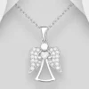 PREMIUM COLLECTION | Kimaltava Enkeli -hopeariipus Cubic Zirconioilla