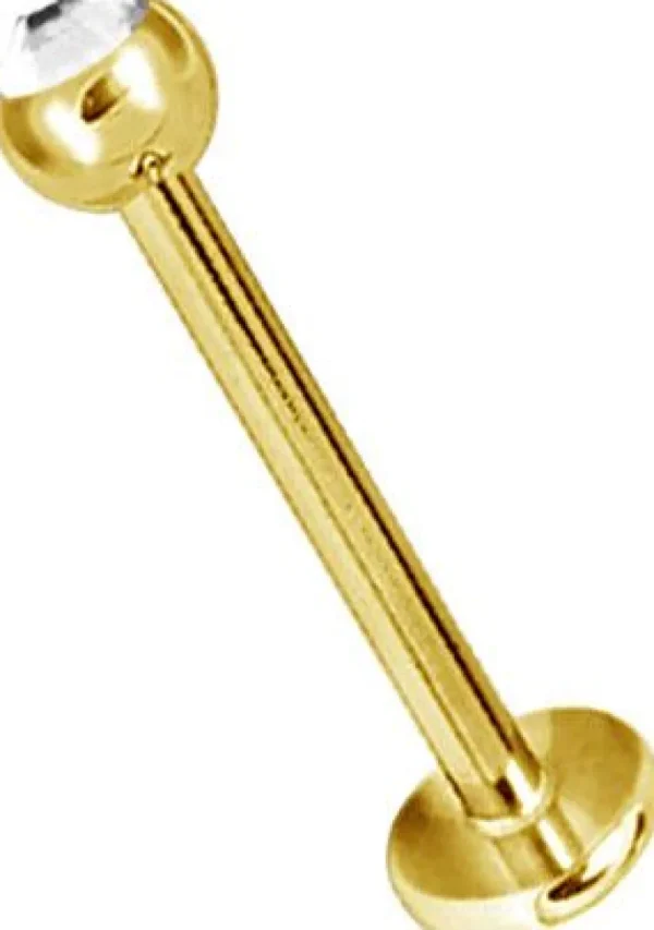 PREMIUM COLLECTION | Labret 2,5mm kirkkaalla pallolla (kulta)