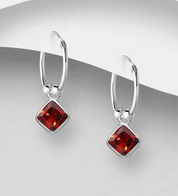 PREMIUM COLLECTION | Lina -2 in 1 hopearenkaat punaisella kivellä
