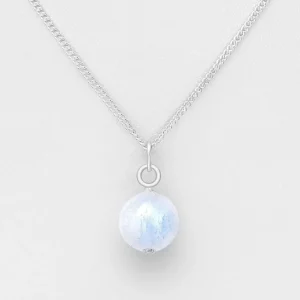 PREMIUM COLLECTION | Lina -hopeakaulakoru kuukivi luonnonkivellä