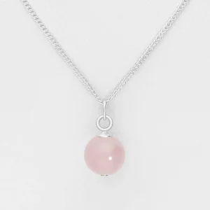 PREMIUM COLLECTION | Lina -hopeakaulakoru ruusukivi luonnonkivellä