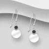 PREMIUM COLLECTION | Linn -pienet hopeiset mustakiviset korvakorut