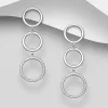 PREMIUM COLLECTION | Lisa -hopeiset kirkkaat modernit korvakorut