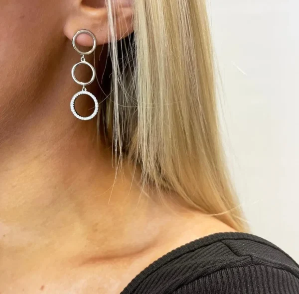 PREMIUM COLLECTION | Lisa -hopeiset kirkkaat modernit korvakorut