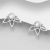 PREMIUM COLLECTION | Liv -hopeiset kuukivi nappikorvakorut