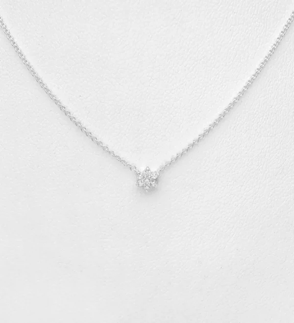 PREMIUM COLLECTION | Livia -hopeakaulakoru kirkkaalla kukkariipuksella
