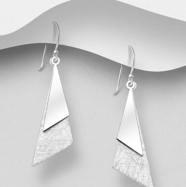PREMIUM COLLECTION | Lova -hopeiset korvakorut harjatulla mattapinnalla