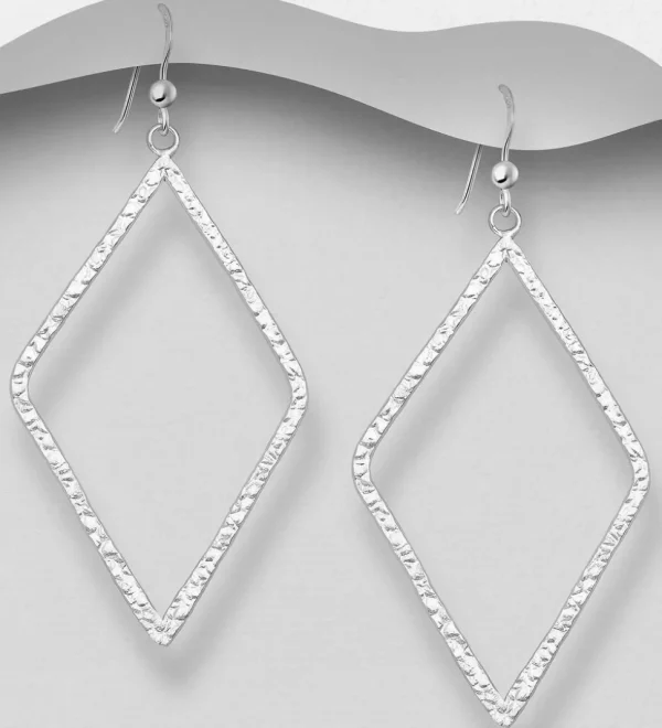 PREMIUM COLLECTION | Lykke -hopeiset korvakorut taotulla pinnalla