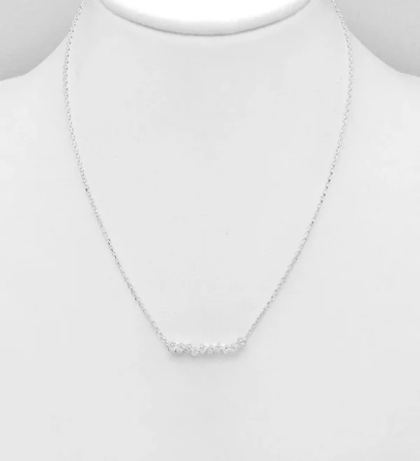 PREMIUM COLLECTION | Malena -hopeakaulakoru kirkkaalla riipuksella