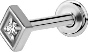 PREMIUM COLLECTION | Minimalistinen hopeanvärinen siro labret