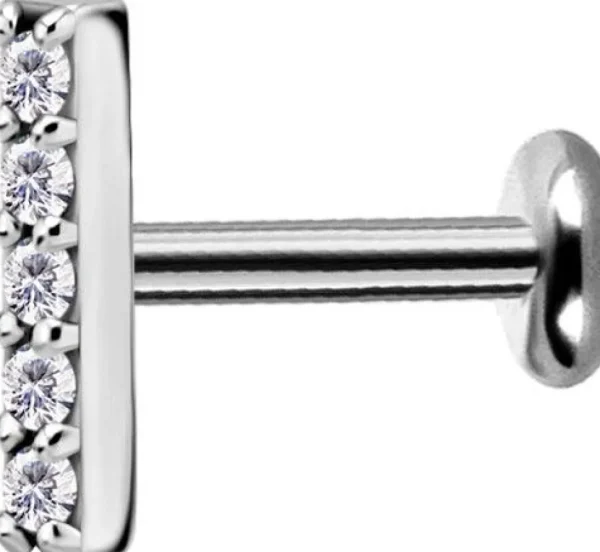 PREMIUM COLLECTION | Minimalistinen palkki labret (hopea)