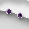 PREMIUM COLLECTION | Moa -hopeiset violetit nappikorvakorut