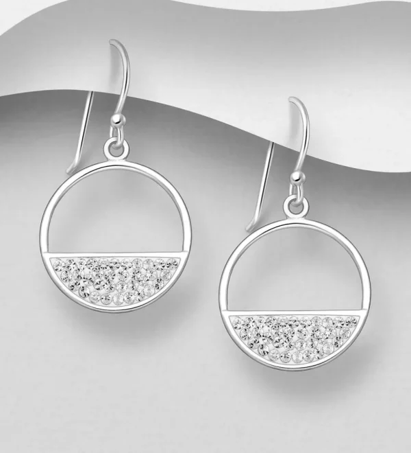 PREMIUM COLLECTION | Patricia -hopeiset kirkkaat modernit korvakorut