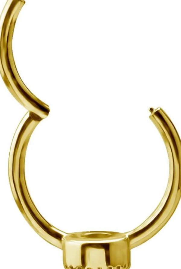 PREMIUM COLLECTION | Pyöreäkivinen clicker lävistysrengas (kulta)