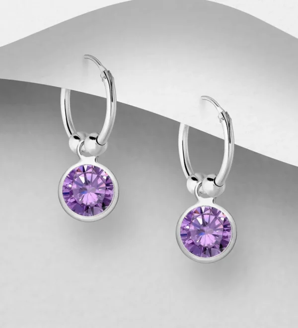 PREMIUM COLLECTION | Sara -2 in 1 hopearenkaat violetilla kivellä