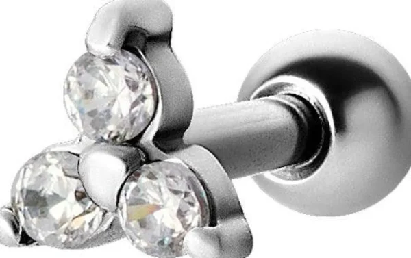 PREMIUM COLLECTION | Siro kolmekivinen barbell (hopea)