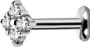 PREMIUM COLLECTION | Siro neljäkivinen labret (hopea)