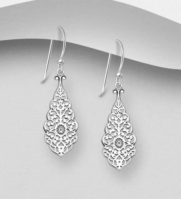 PREMIUM COLLECTION | Sofia -hopeiset pitsikorvakorut