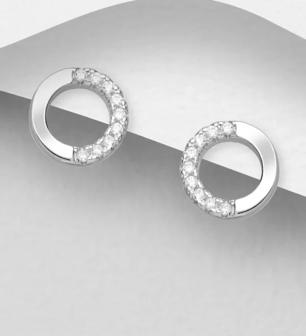 PREMIUM COLLECTION | Tilde -hopeiset kirkkaat ympyräkorvakorut
