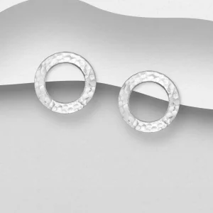 PREMIUM COLLECTION | Tua -minimalistiset hopeanapit taotulla pinnalla