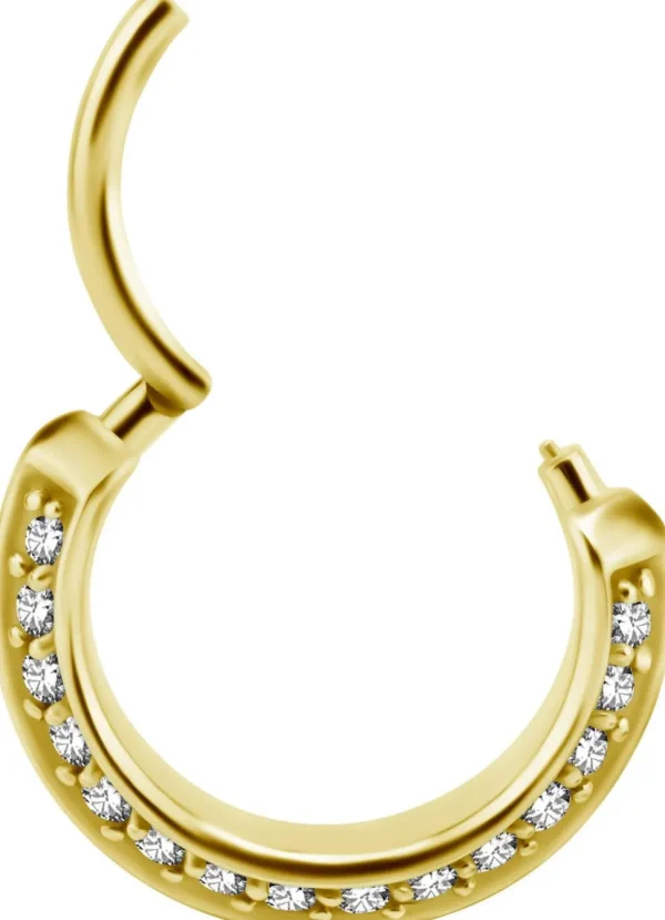 PREMIUM COLLECTION | Upea kirkaskivinen kaksipuolinen clicker (kulta)