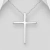 PREMIUM COLLECTION | Usko -moderni hopeinen ristiriipus