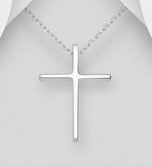 PREMIUM COLLECTION | Usko -moderni hopeinen ristiriipus