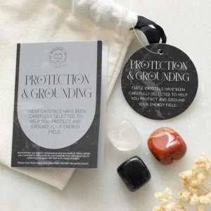 Protection & Grounding Healing Crystal Set -suojaavat kivet setti