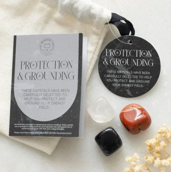 Protection & Grounding Healing Crystal Set -suojaavat kivet setti