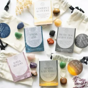 Protection & Grounding Healing Crystal Set -suojaavat kivet setti