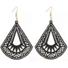 Puiset korvakorut, Black Triangles with Lace Decoration