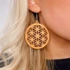 Puiset korvakorut, Simple Mandala -ruskeat pitsikorvakorut
