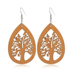 Puiset korvakorut, Tree of Life in Brown -ruskeat elämänpuu korvakorut