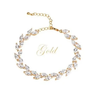 Rannekoru, ATHENA BRIDAL | Classic Cubic Zirconia Bracelet in Gold
