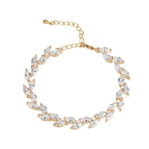 Rannekoru, ATHENA BRIDAL | Classic Cubic Zirconia Bracelet in Gold
