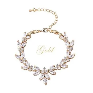 Rannekoru, ATHENA BRIDAL | Elegant Cubic Zirconia Bracelet in Gold