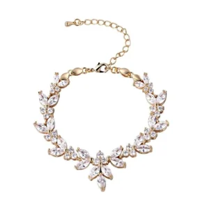 Rannekoru, ATHENA BRIDAL | Elegant Cubic Zirconia Bracelet in Gold