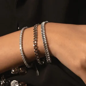 Rannekoru, BOHM PARIS | Bracelet Deannille Rhodium -kirkas rannekoru